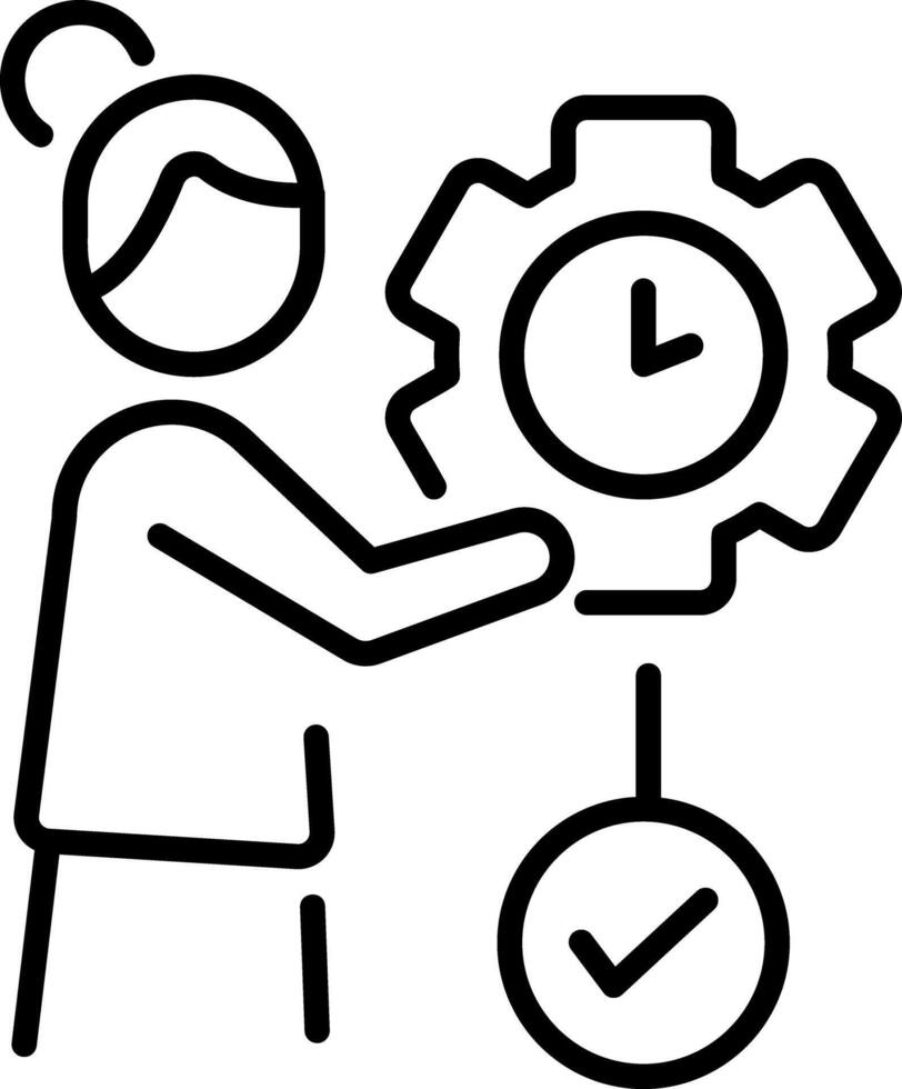 Discipline icon in linear style vector