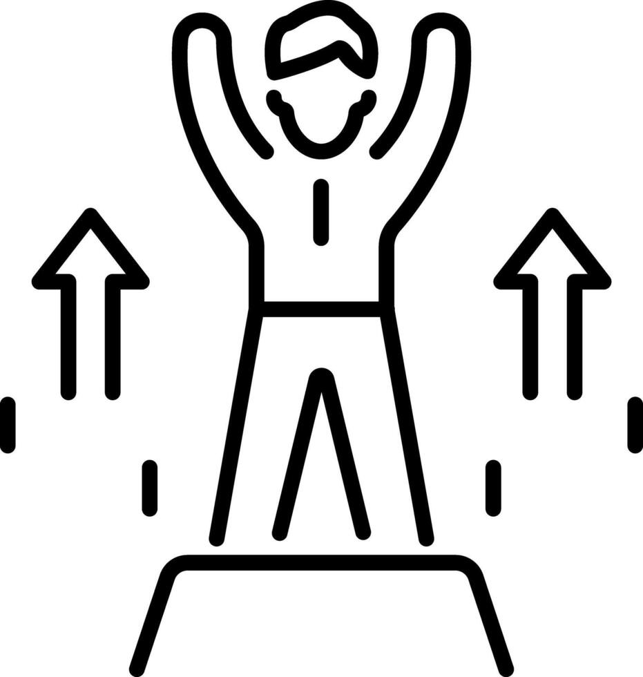 Self motivation icon in line style vector