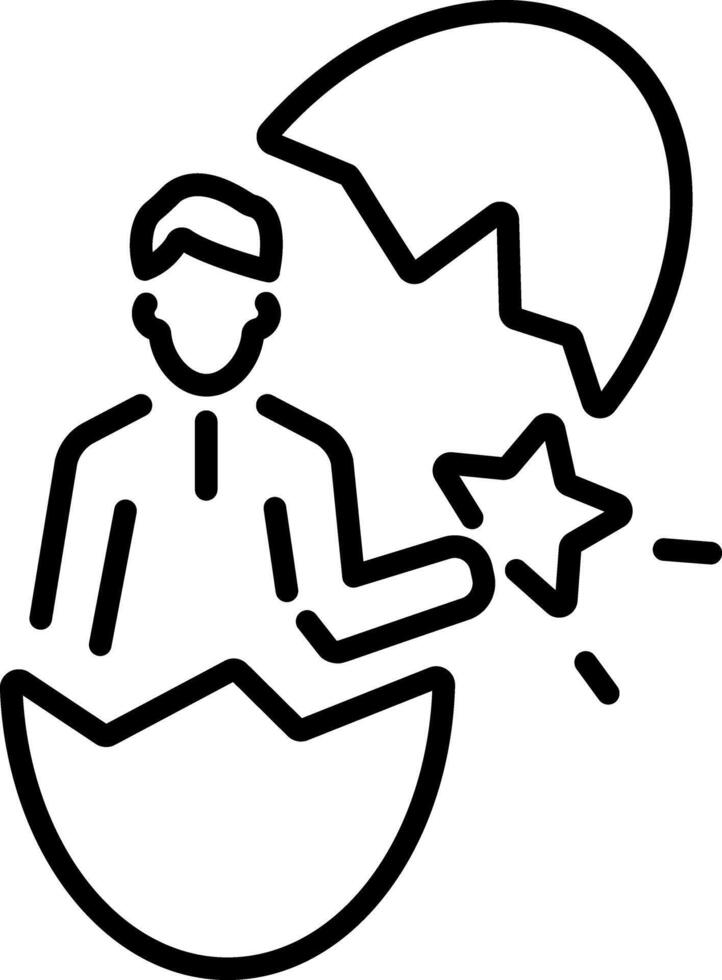 Recognition icon in linear style vector