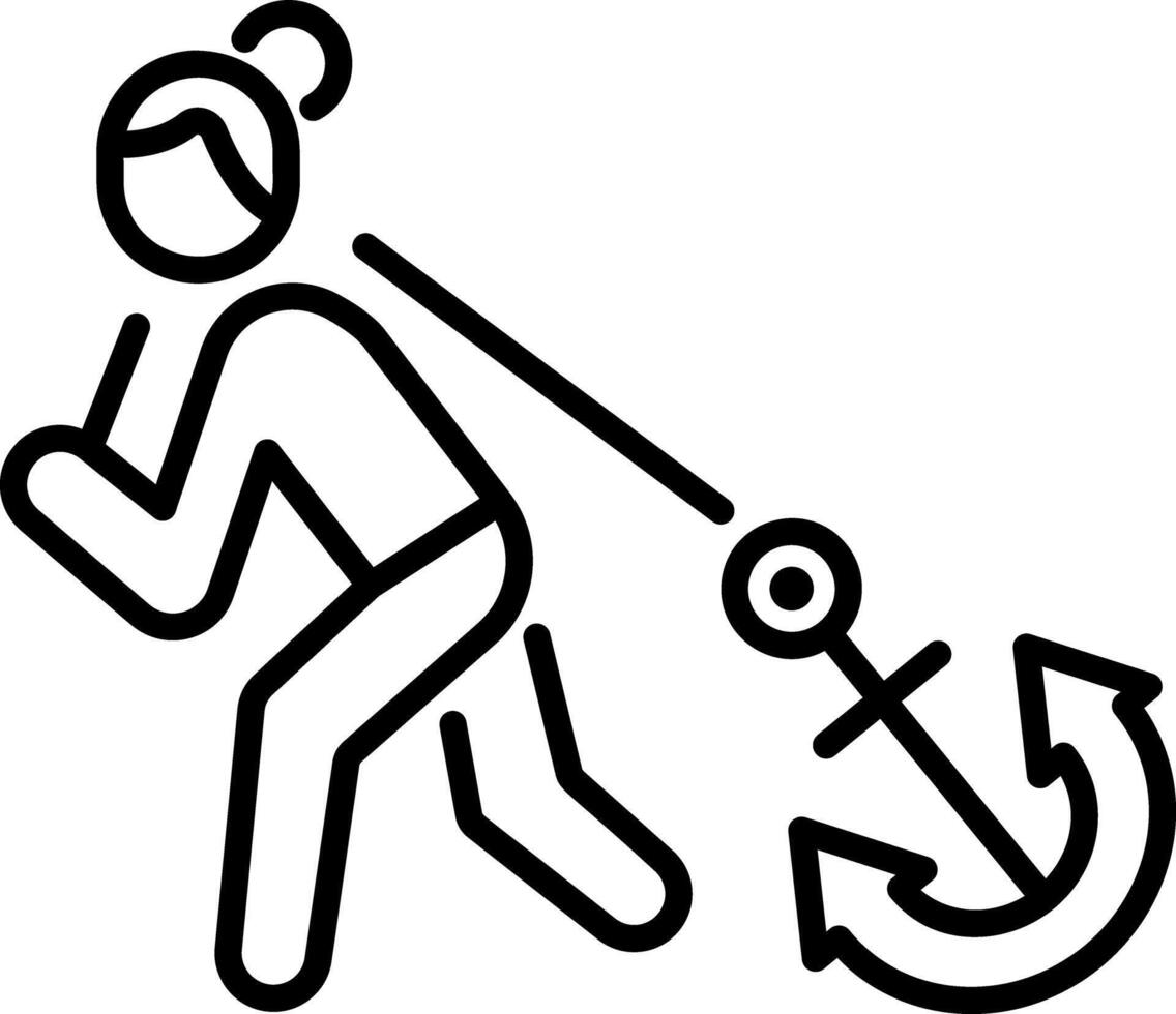 Stagnation icon in linear style vector