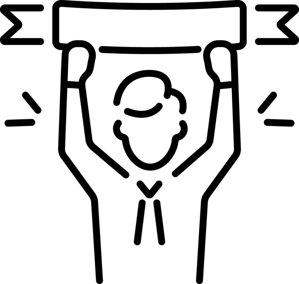 Milestone achievement icon in line style vector