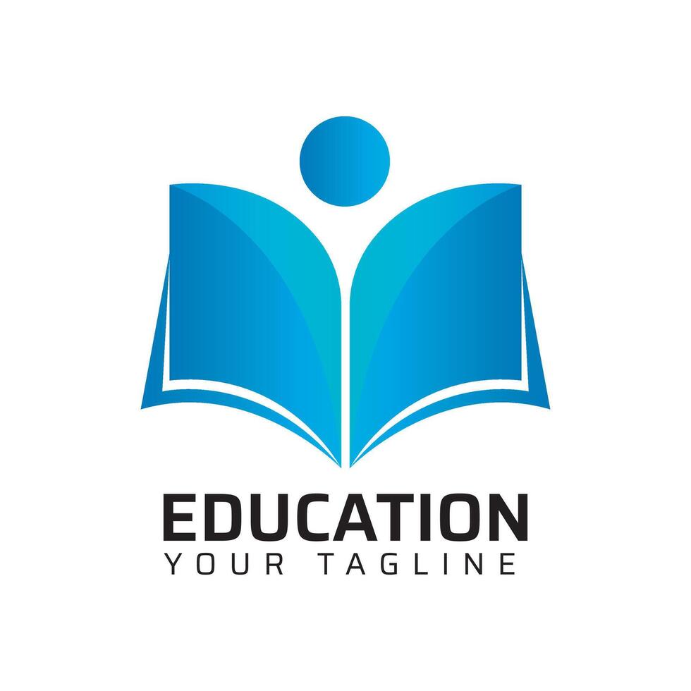 Book with man education logo vector