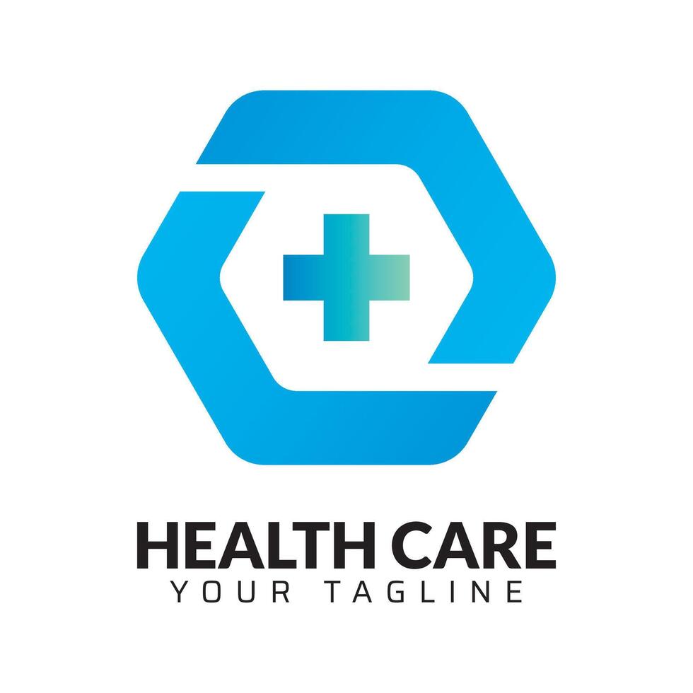 Plus Health Care Logo Design vector