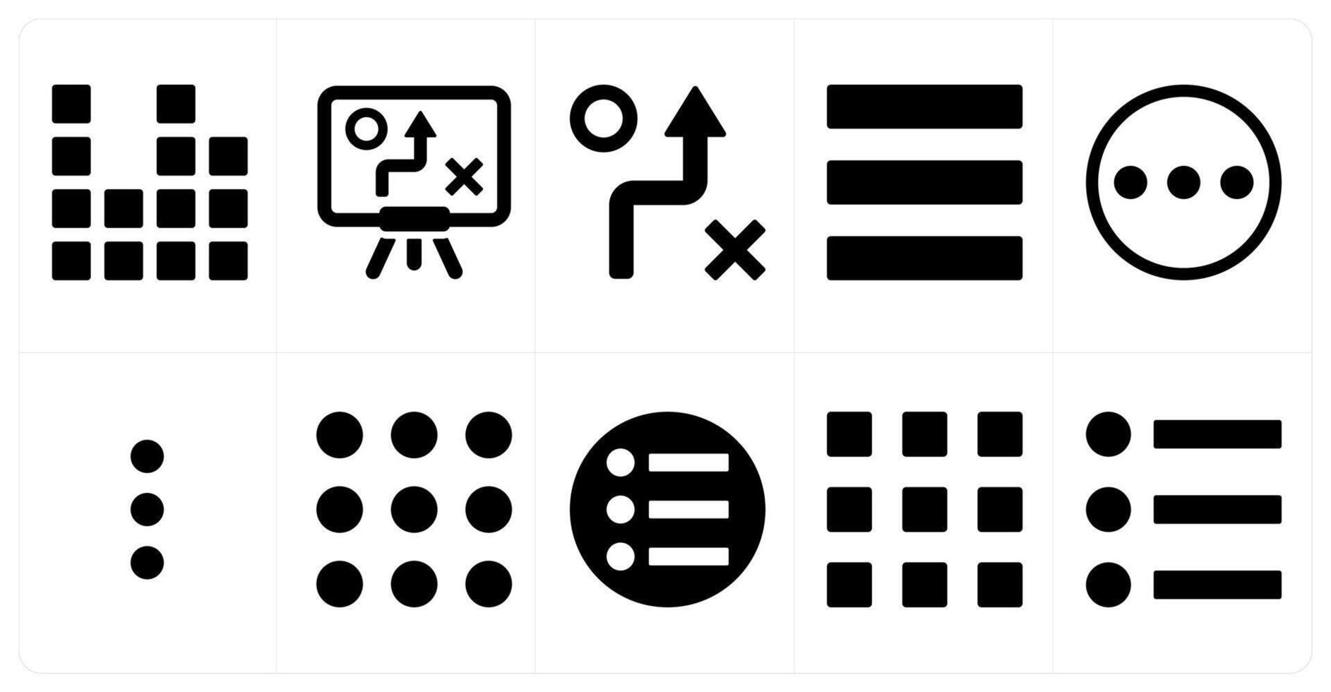 A set of 10 mix icons as diagram, strategy, menu bar vector