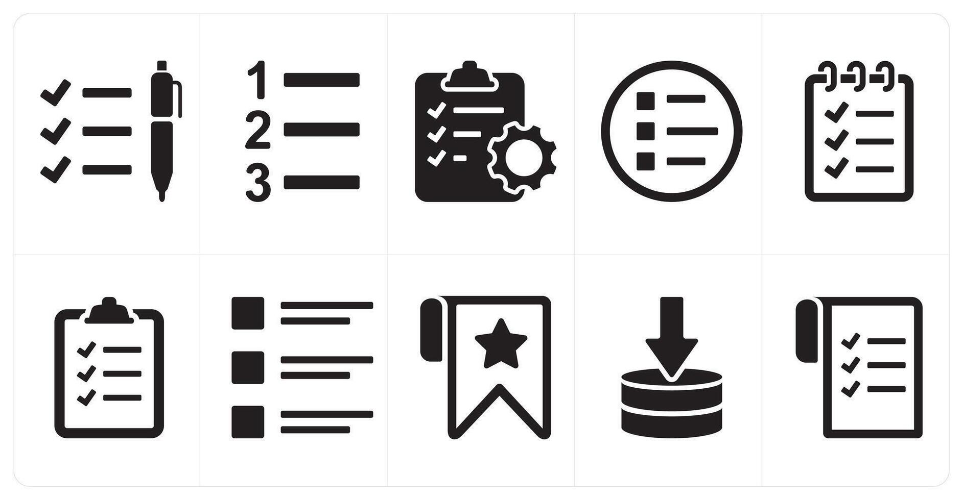 A set of 10 mix icons as bug, invoice, pie chart vector