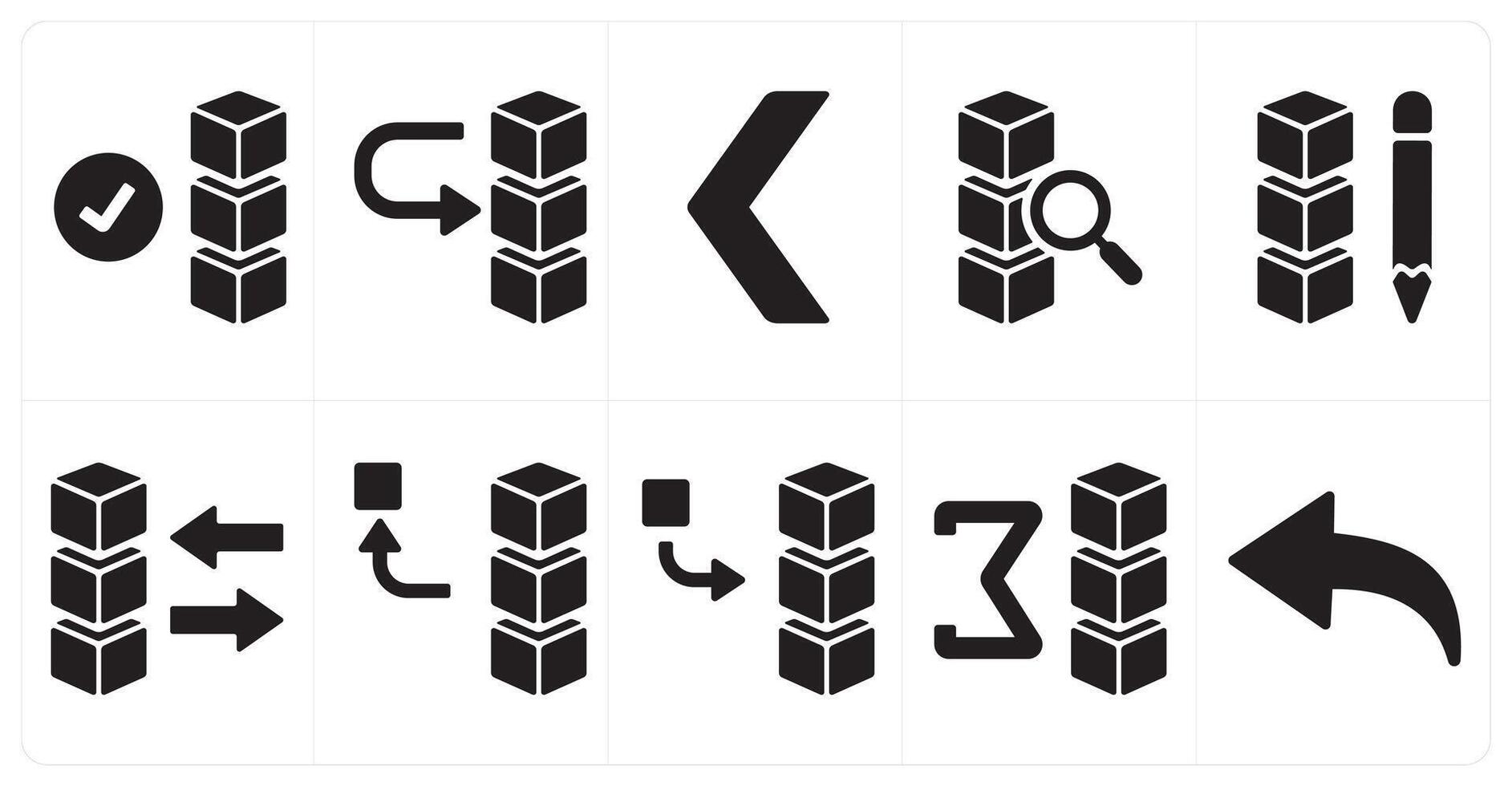 A set of 10 mix icons as verified drive, move drive data, back vector