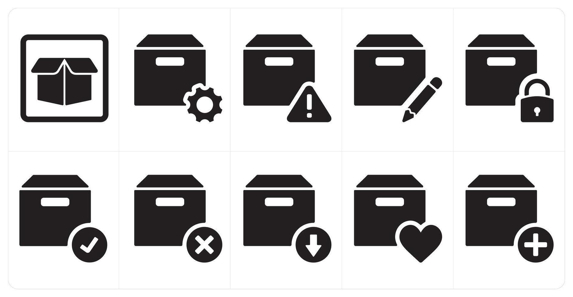 A set of 10 mix icons as subtract, add, delete vector