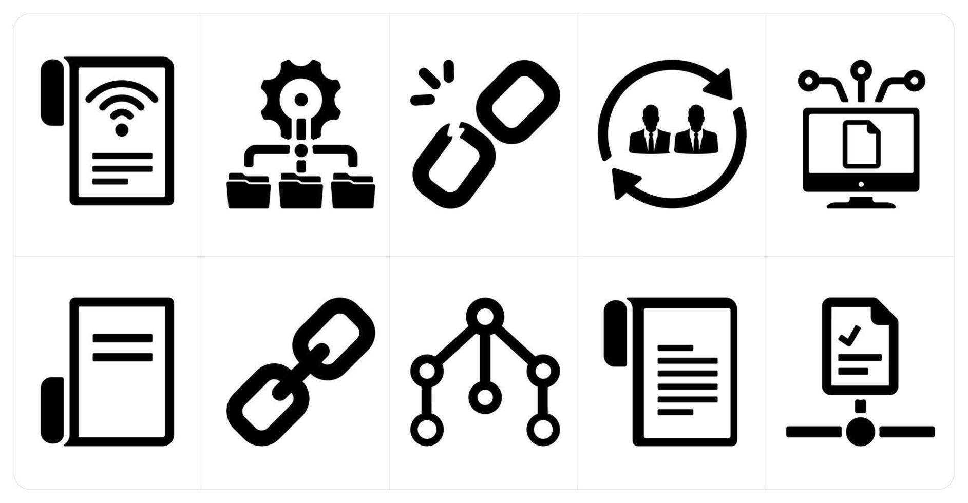 A set of 10 web marketing icons as online blogging, network, connection vector
