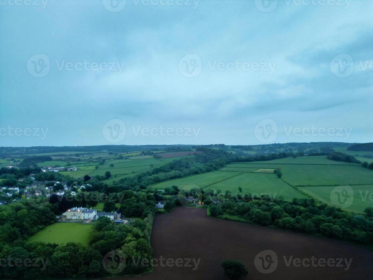 High Angle View of Buildings at Central Bristol City of Southwest of England, United Kingdom. The High Angle Footage Was Captured with Drone's Camera from High Altitude on May 26th, 2024. photo