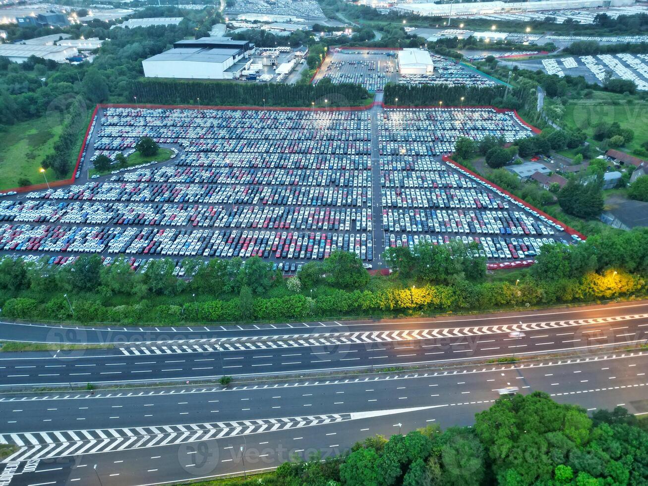 High Angle View of Buildings at Central Bristol City of Southwest of England, United Kingdom. The High Angle Footage Was Captured with Drone's Camera from High Altitude on May 26th, 2024. photo