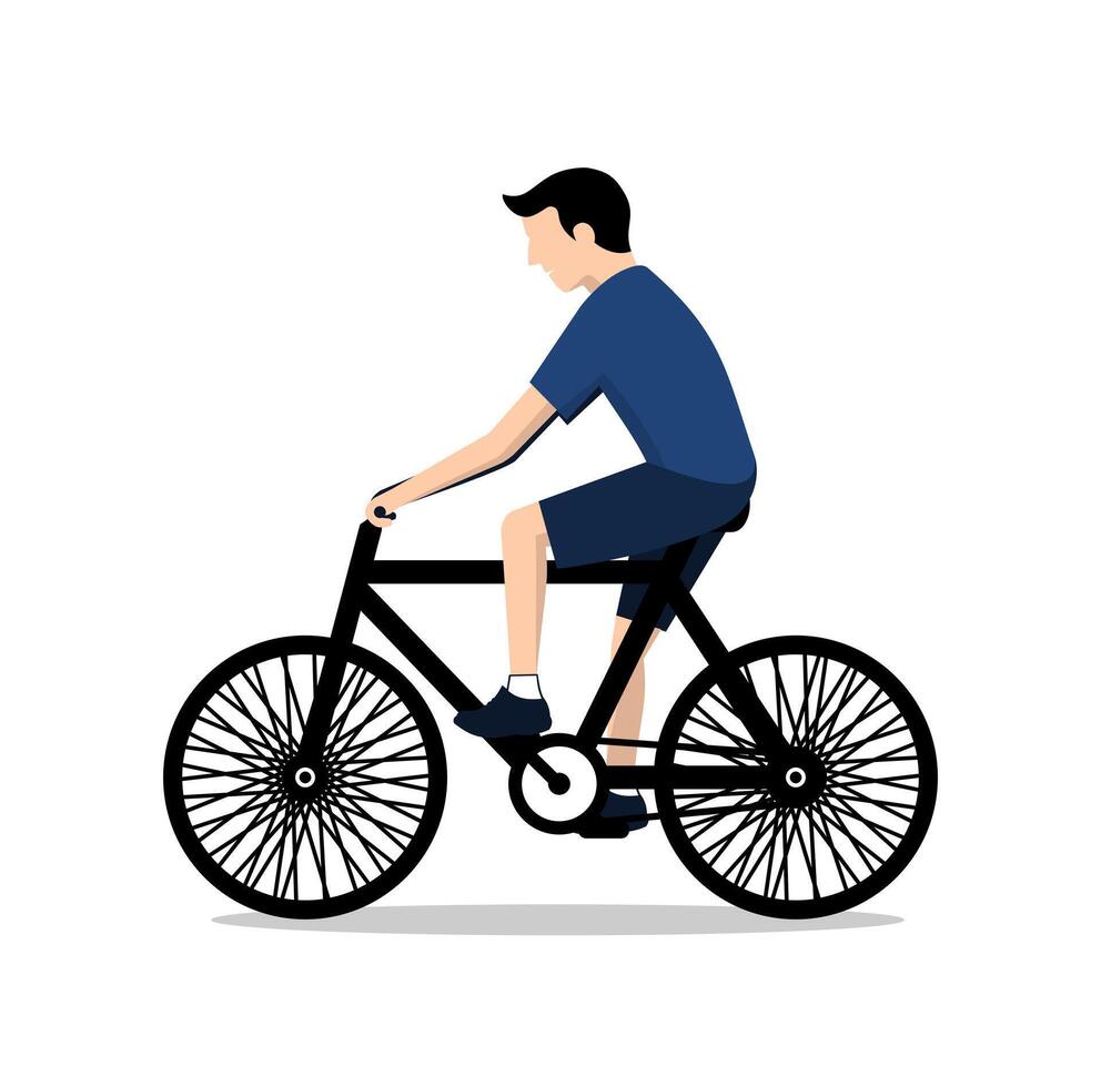 Man Riding Bicycle Design Illustration vector
