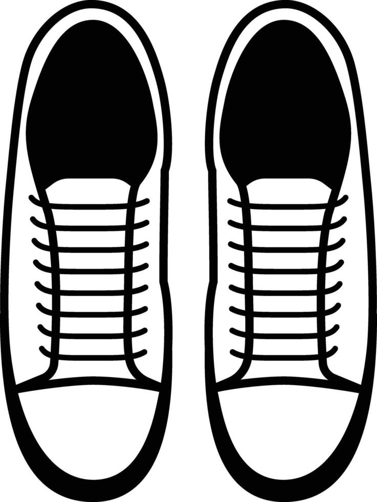 Jogging Shoes outline Icon vector
