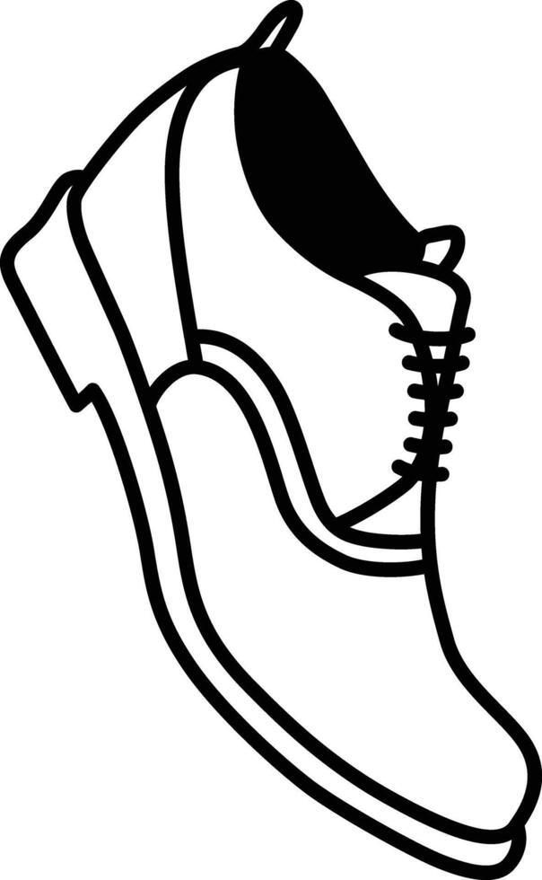 Leather Formal shoe Outline Icon vector