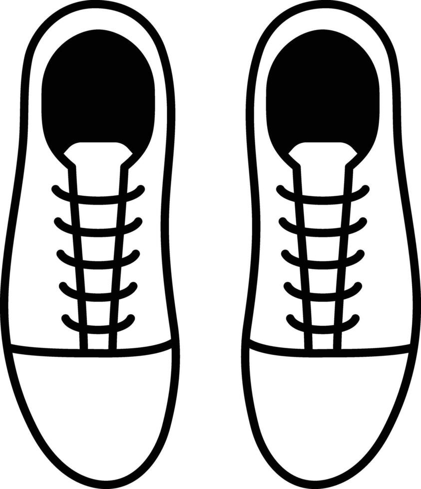 Sneaker shoe from top angle icon vector