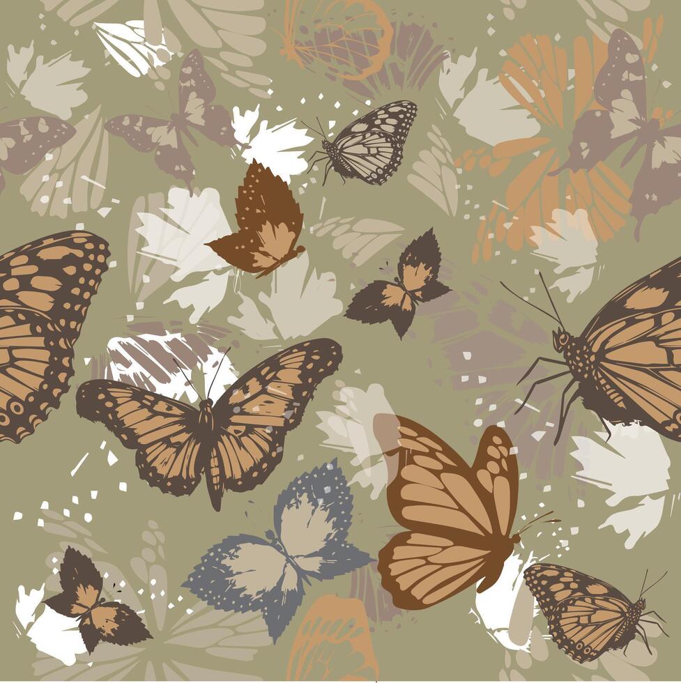 Butterfly Wallpaper Repeat Pattern vector