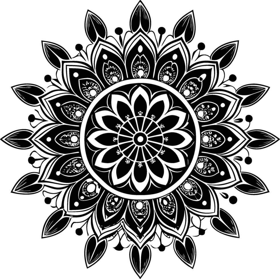 Subtle Charm Mandala vector