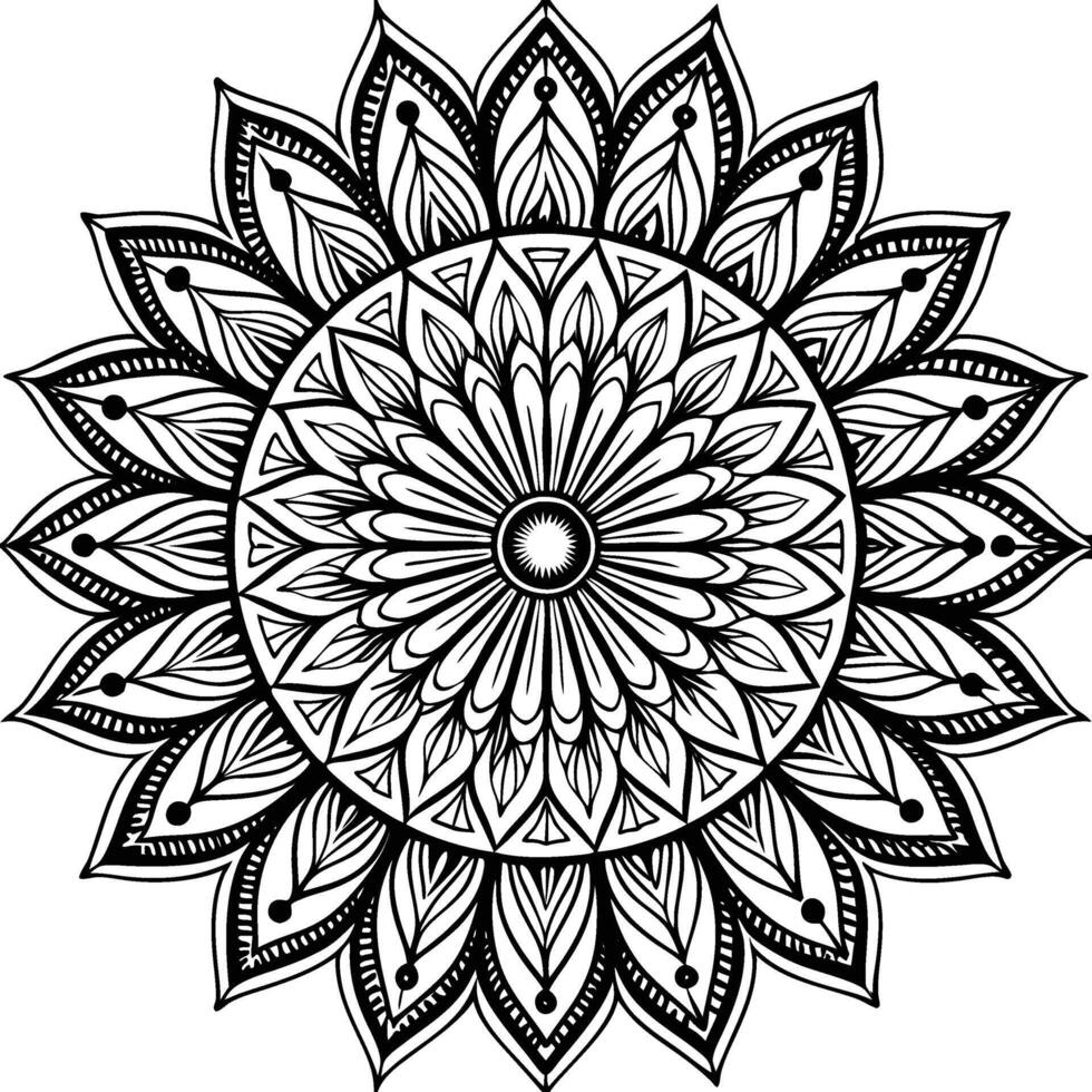 Serene Simplicity Mandala vector
