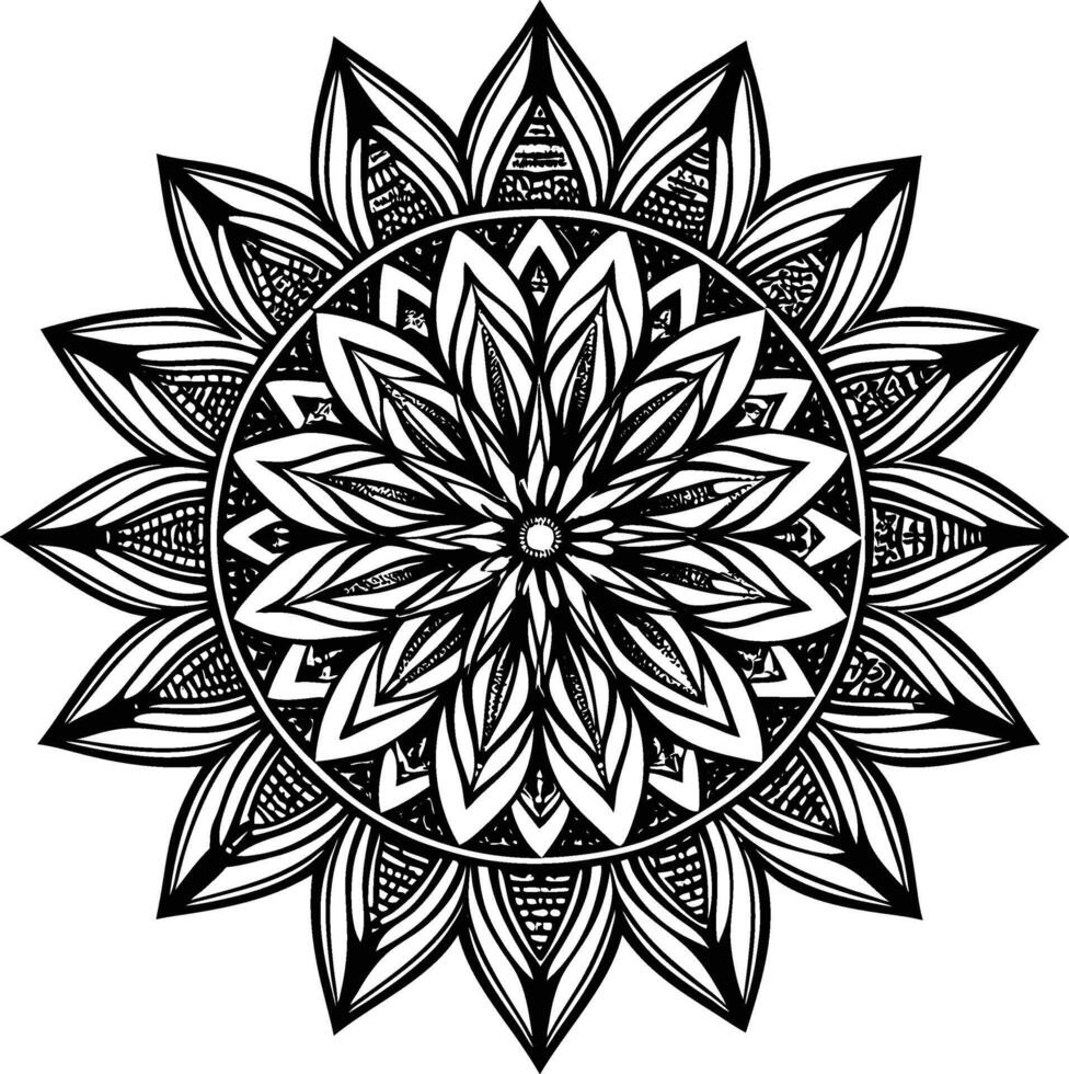 Soft Edges Mandala vector
