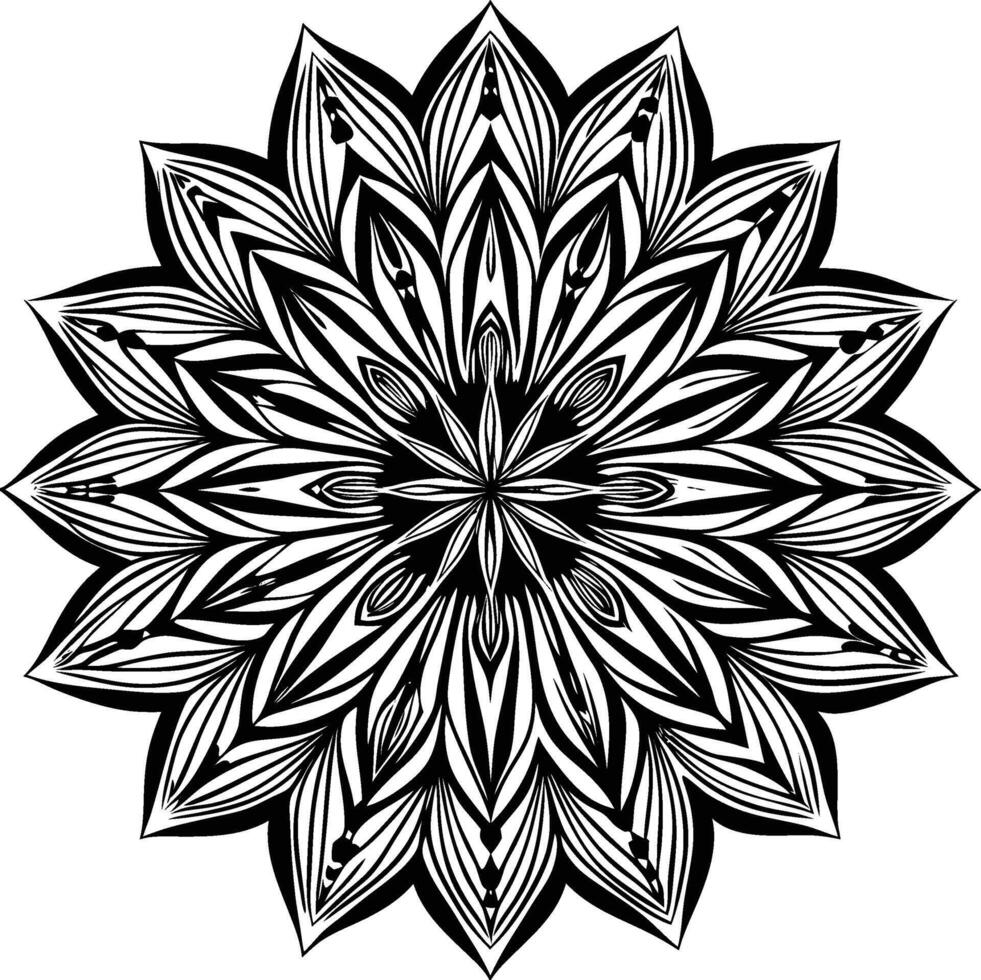 Simple Bloom Mandala vector