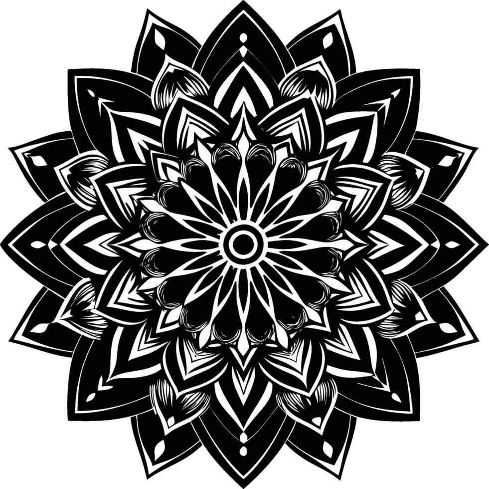 Hushed Lines Mandala vector