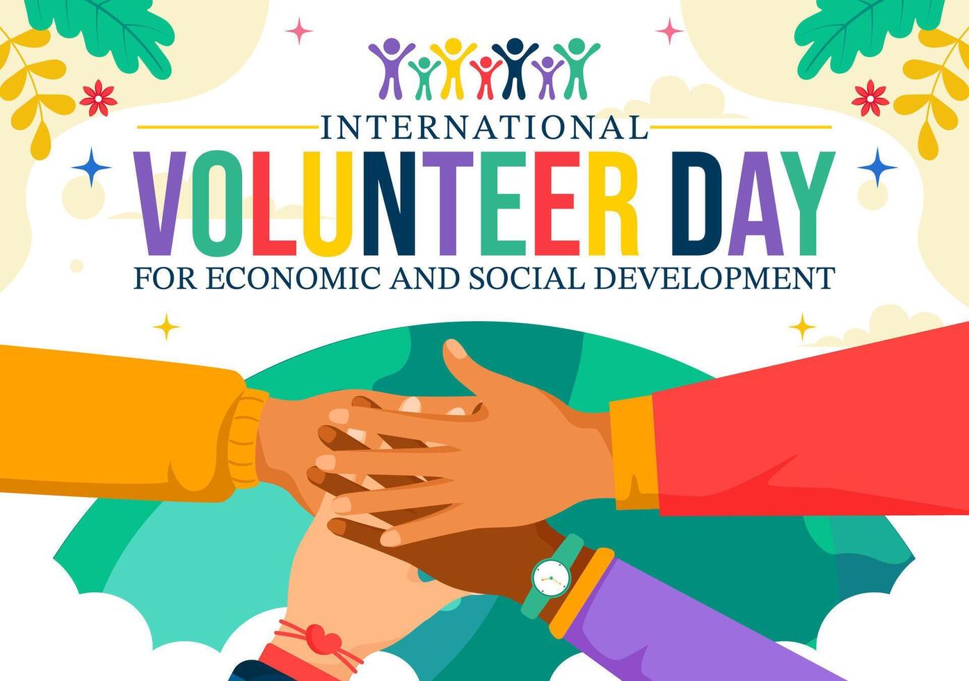 Helping Hands for Economic and Social Development Art for December 5 vector