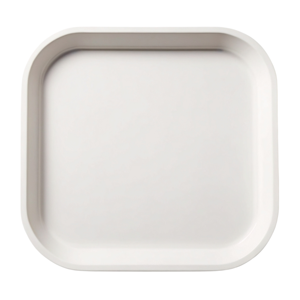 Empty white serving tray png