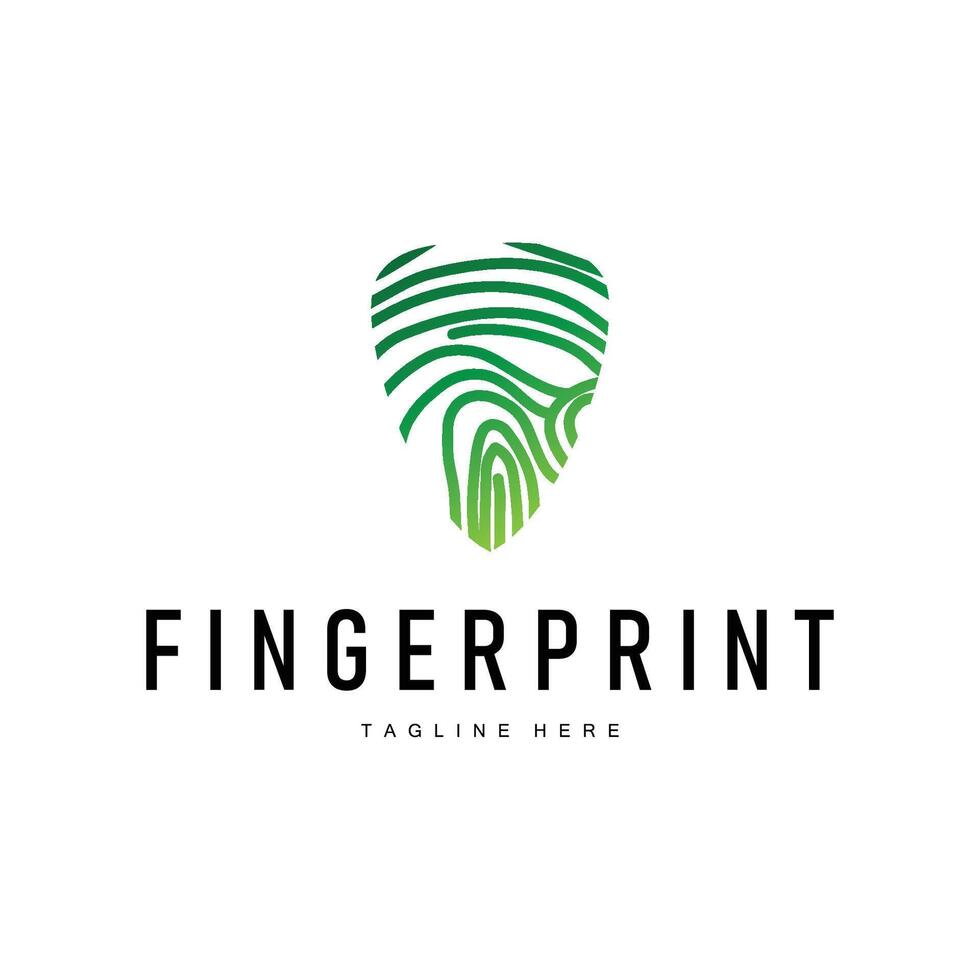 modern fingerprint logo identity design vector