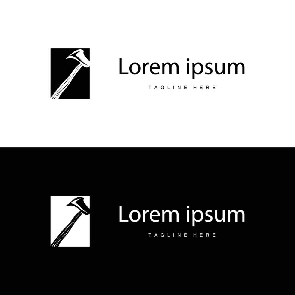 Woodcutting Tool Ax Logo vector
