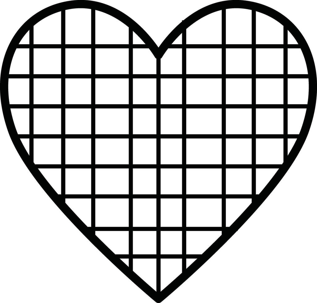 Heart in Plaid Icon Design vector