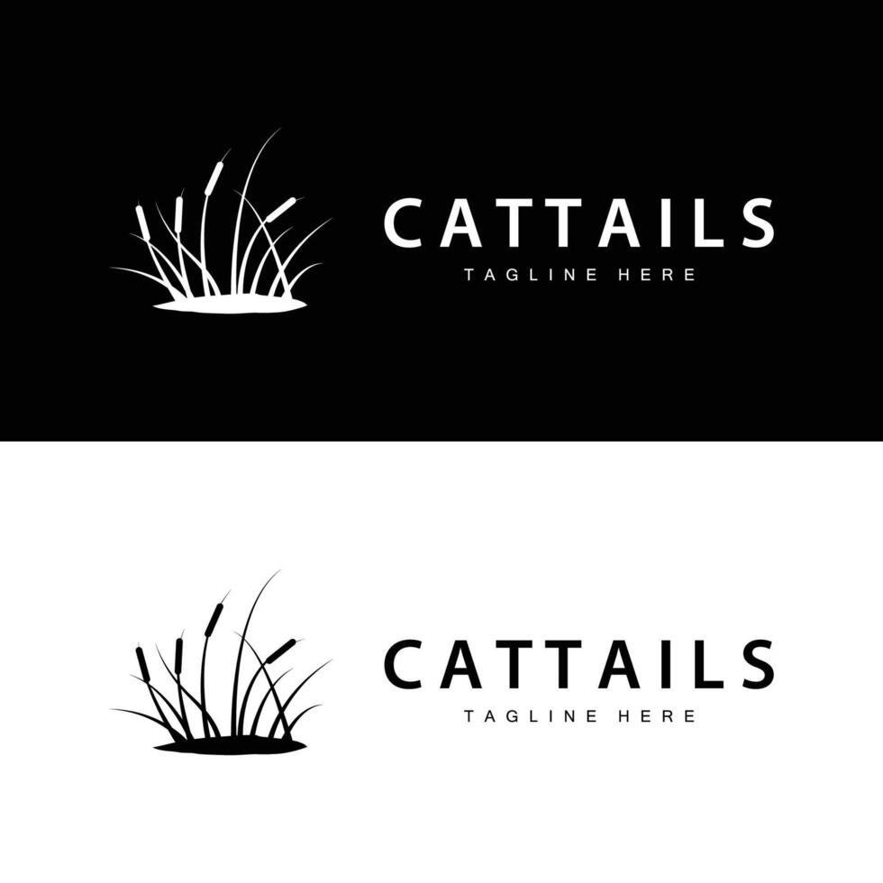 Cattail Logo Design Simple Template vector