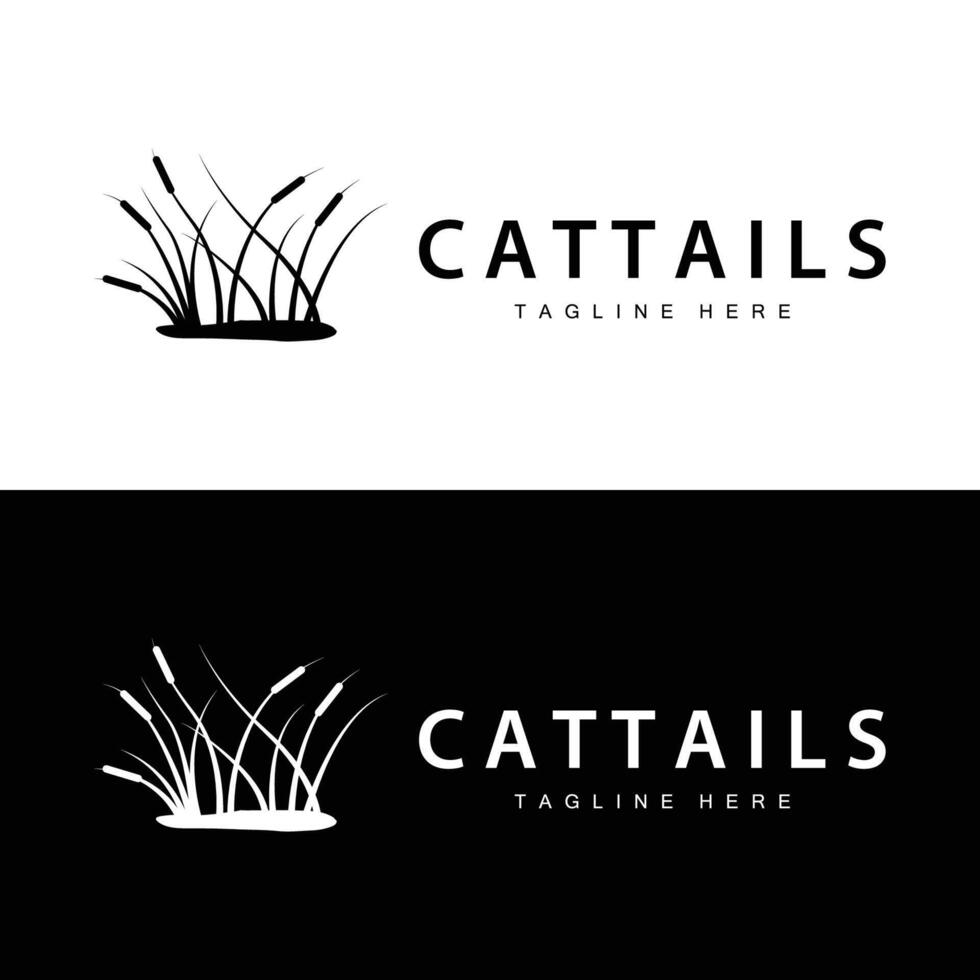 Design Simple Cattail Logo vector