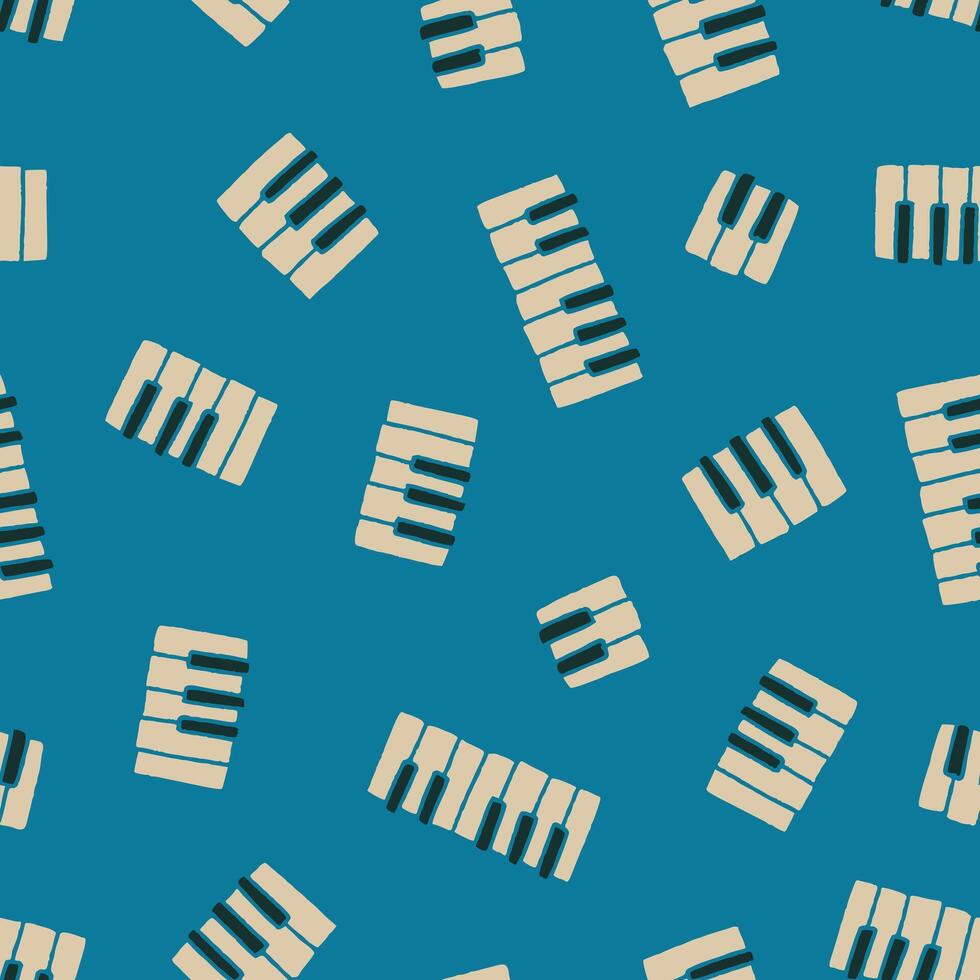 Bunch of Piano Seamless Pattern illustration Design vector