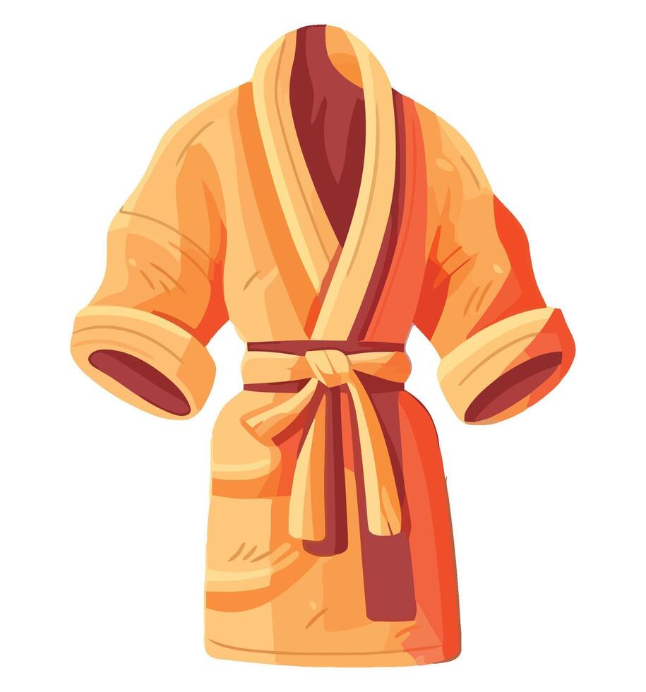 elegant and luxury bathrobe accessory isolated vector