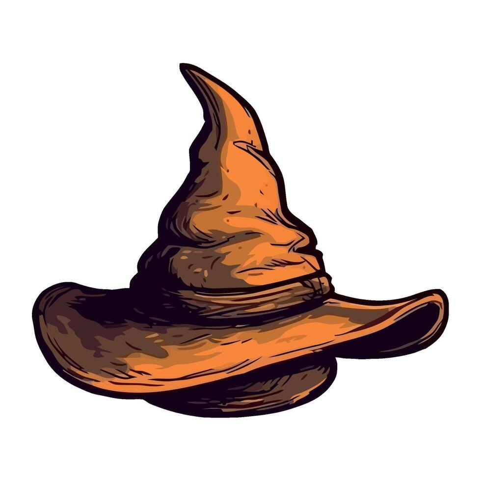 witch hat magic accessory icon isolated vector