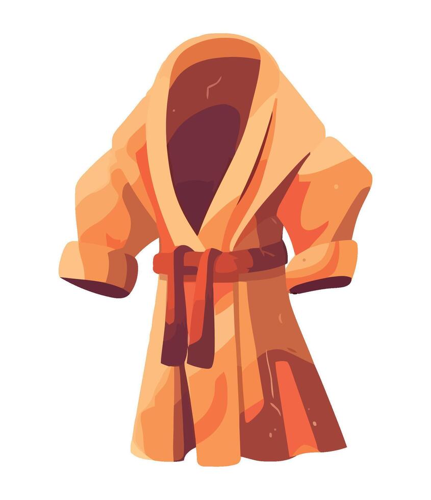 yellow luxury bathrobe elegant accessory isolated vector
