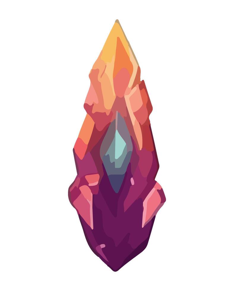 Shiny crystal gemstone a precious gift isolated vector