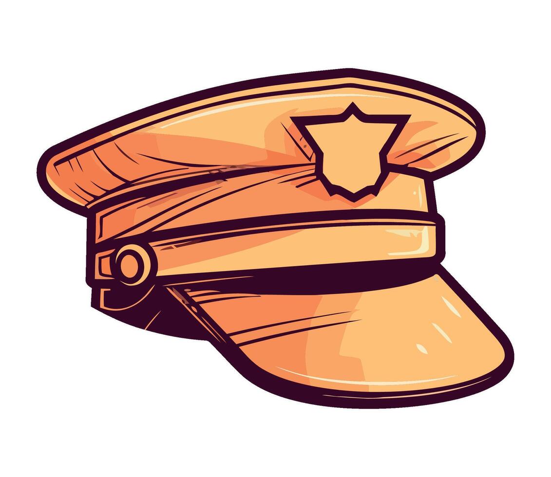 A police hat on a white background vector