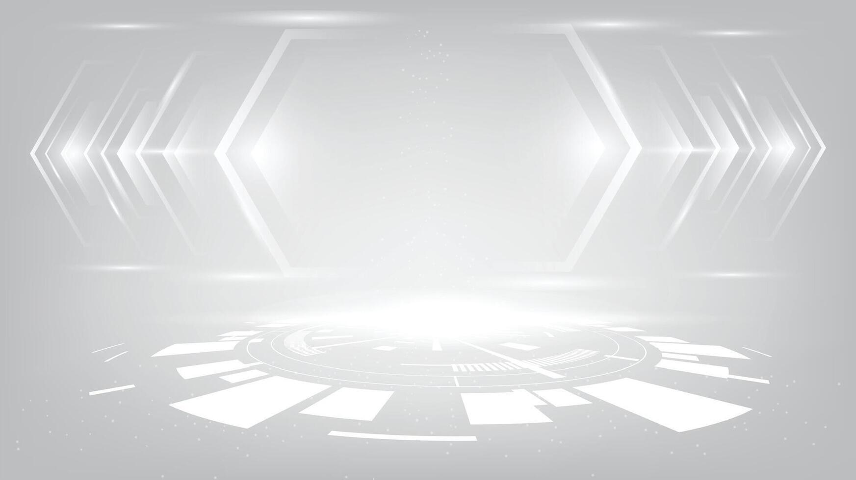 Abstract technology white gray background Hi-tech communication concept, technology vector