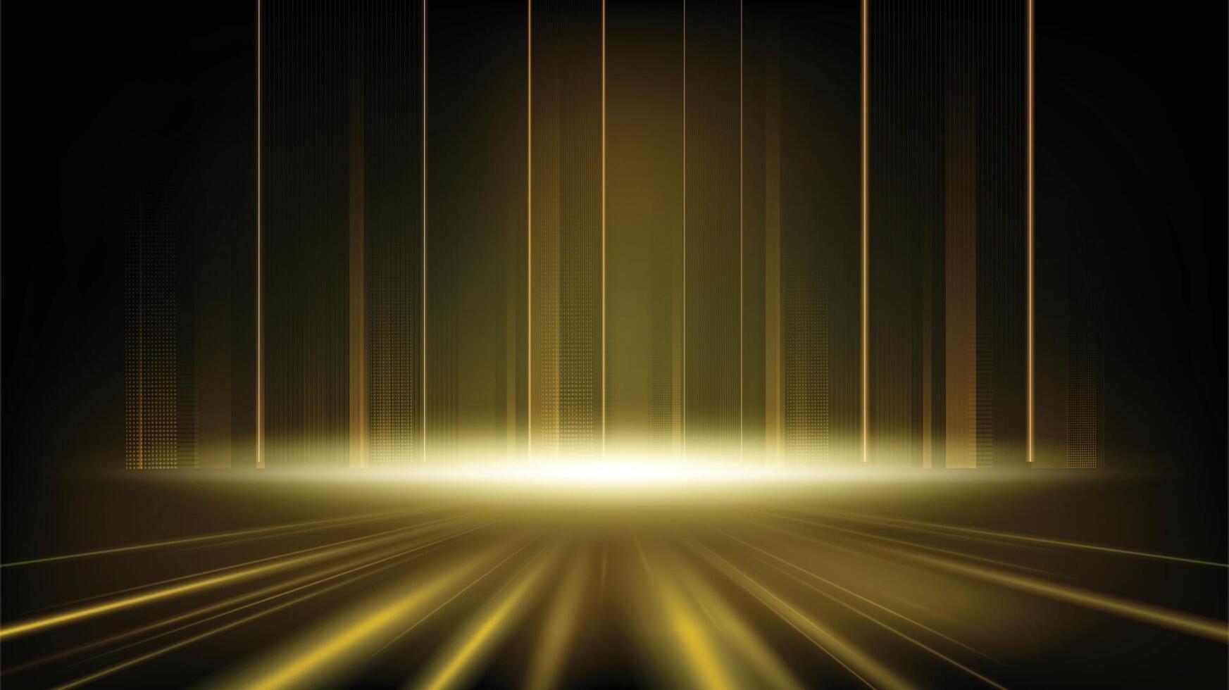 Black and Gold background abstract geometric shapes luxury design vector
