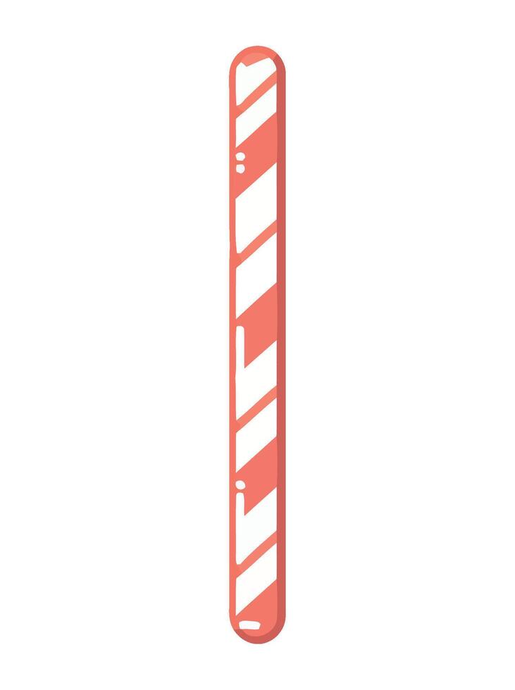 pink straw striped icon isolated vector