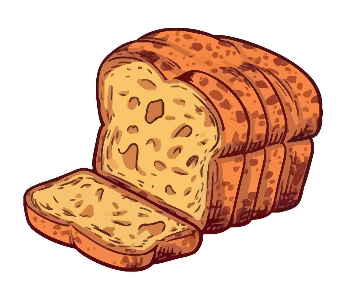 Freshly baked organic baguette icon isolated vector
