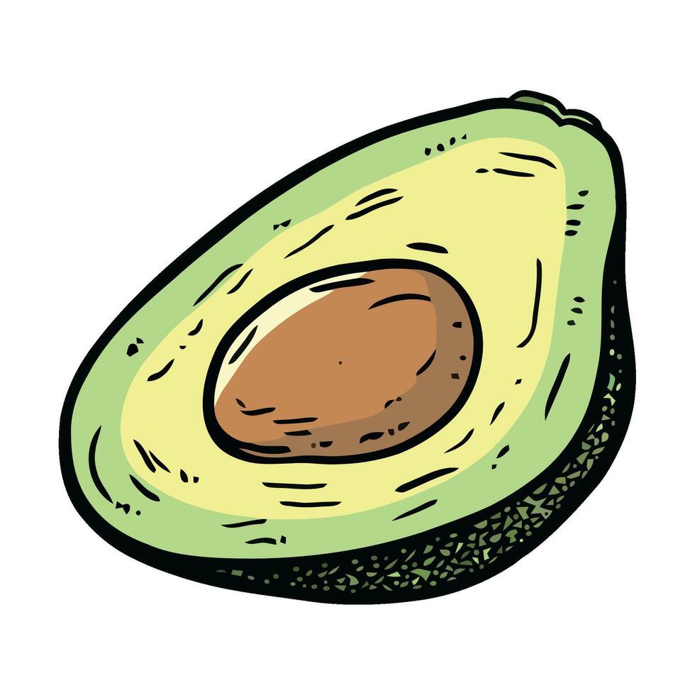 Avocado snack, a healthy and fresh meal icon isolated vector