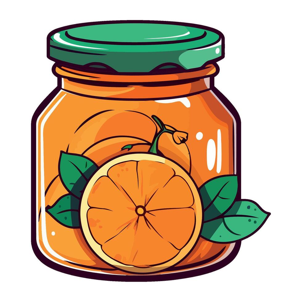 Fresh organic fruit in a glass jar isolated vector