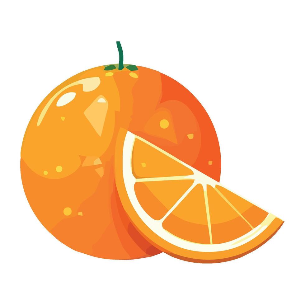 Juicy citrus fruits symbolize healthy summer refreshment isolated vector