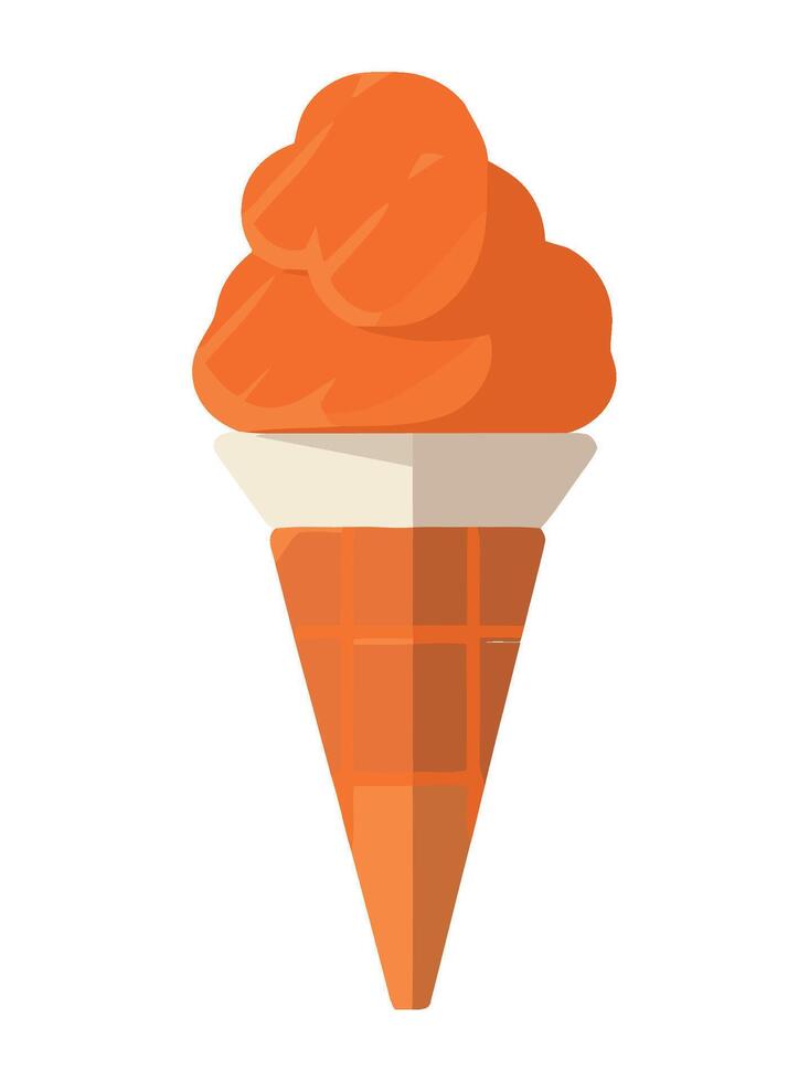 Sweet ice cream cone symbolizes summer refreshment isolated vector