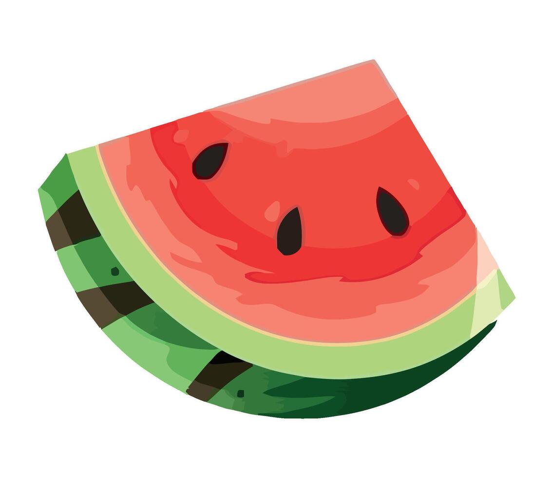 Juicy watermelon slice, perfect summer refreshment isolated vector