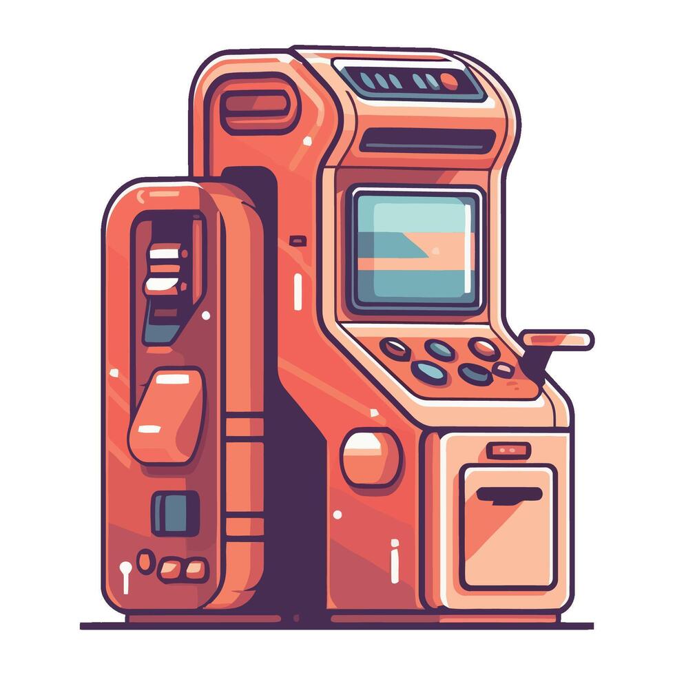 red game machine casino icon isolated vector