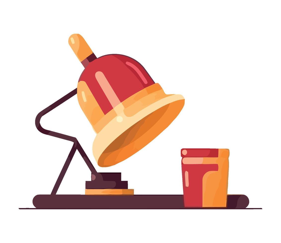 Handbell icon isolated on shiny yellow backdrop isolated vector