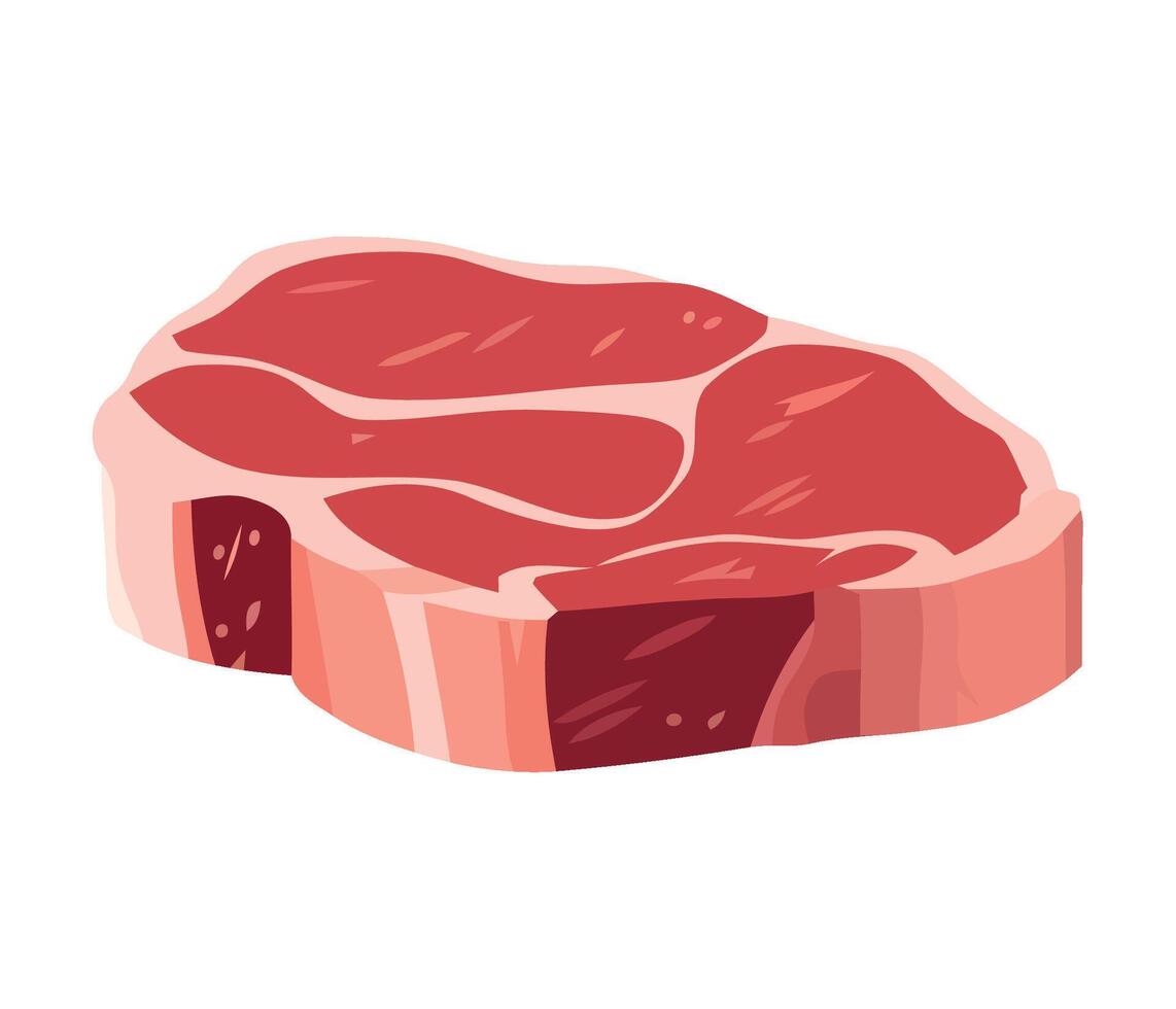 Grilled pork steak, a gourmet meal icon vector