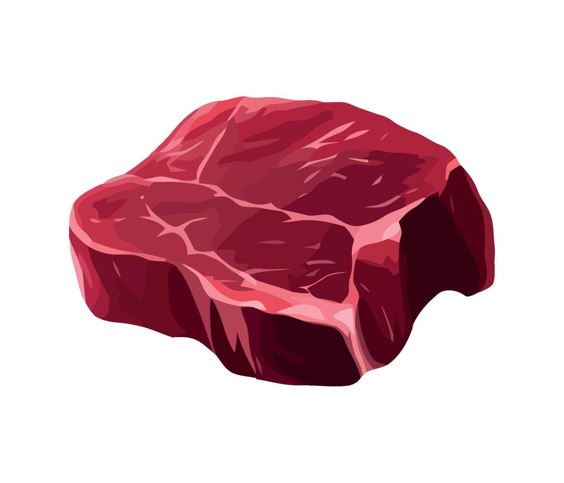 Grilled pork steak symbolizes gourmet lunch freshness icon isolated vector